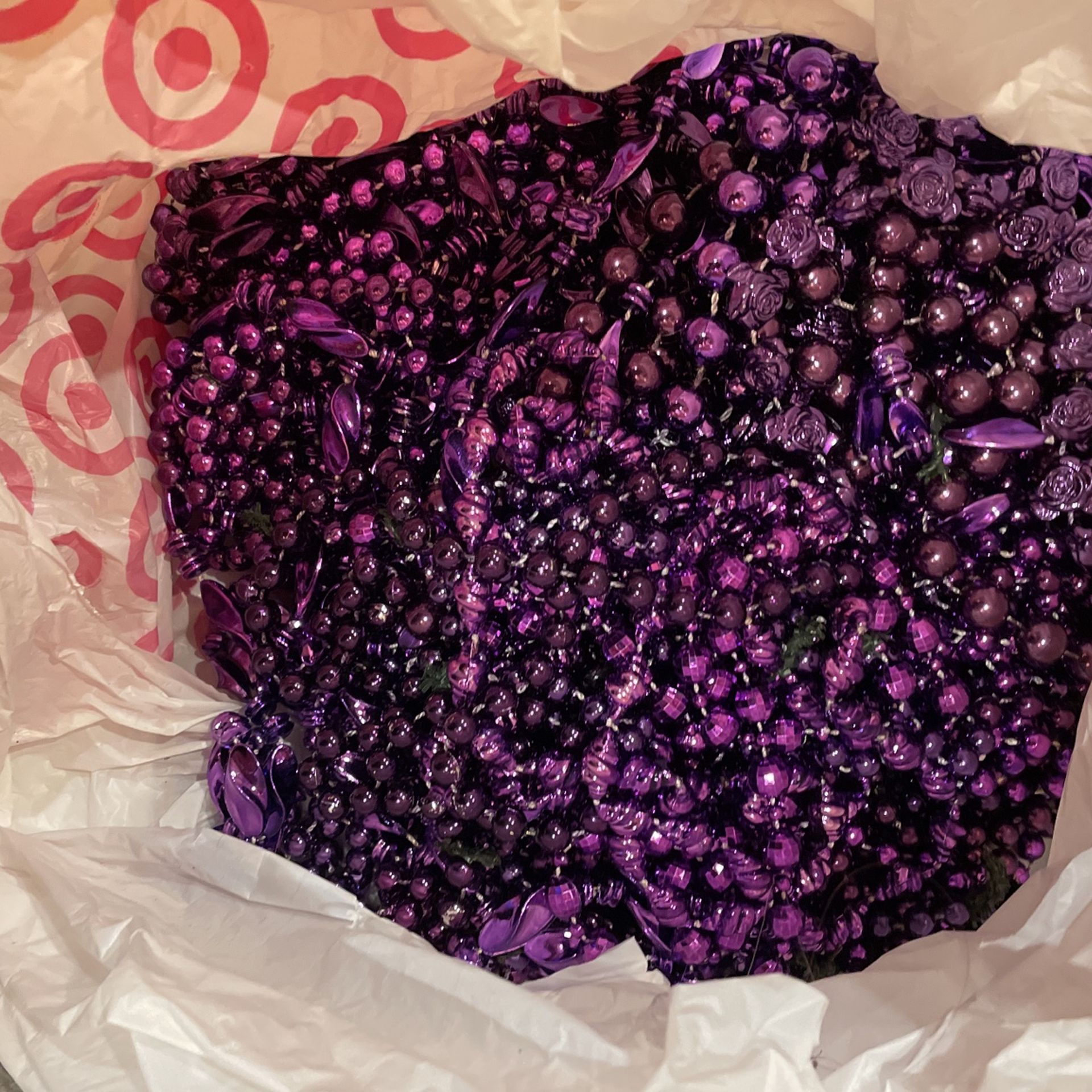 Purple Beads And picks For Tree