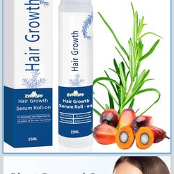 New Rosemary Hair Growth Serum Roll On with 3% Rosemary,3% batana oil,2% Ginger oil,3% Aloe Vera Extract,Stronger Root,Hair Thicker,Hair Loss Treatmen