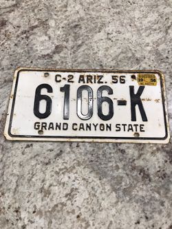 Vintage Truck License Plate 