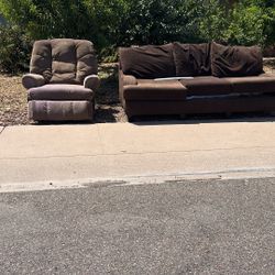 Free Couch And Recliner 
