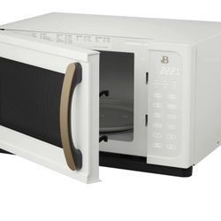 Beautiful 1.1 Cu ft 1000 Watt, Sensor Microwave Oven, White Icing by Drew Barrymore, New