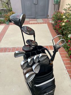 Complete man’s golf club (Ping G410 driver and wood,hybrid) Mizuno MP-60 iron (5-P)and the Titleist vokey wedge 56’ 60’all most like new Ping staff go
