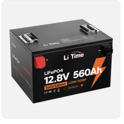 LiTime 12V 560Ah Low-Temp Protection LiFePO4 Battery 250A BMS Max 7168Wh Energy Lithium Iron Phosphate Battery for Solar System RV Off Grid Home Energ