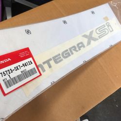JDM OEM Integra XSi rear hatchback decal