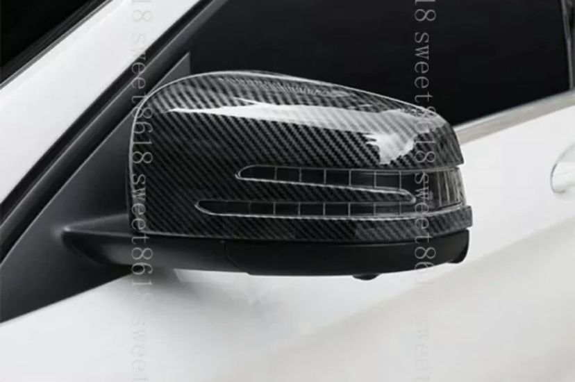 Carbon Fiber Color Side Rear-view Mirror Cover For Benz A C E CLA GLK GLA Class