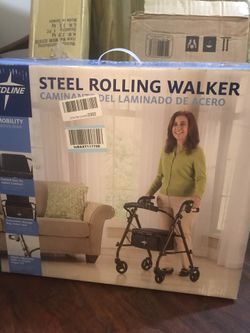 Steel Rolling Walker With Seating