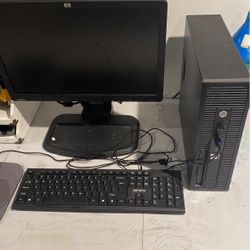 PC With Keyboard And Monitor
