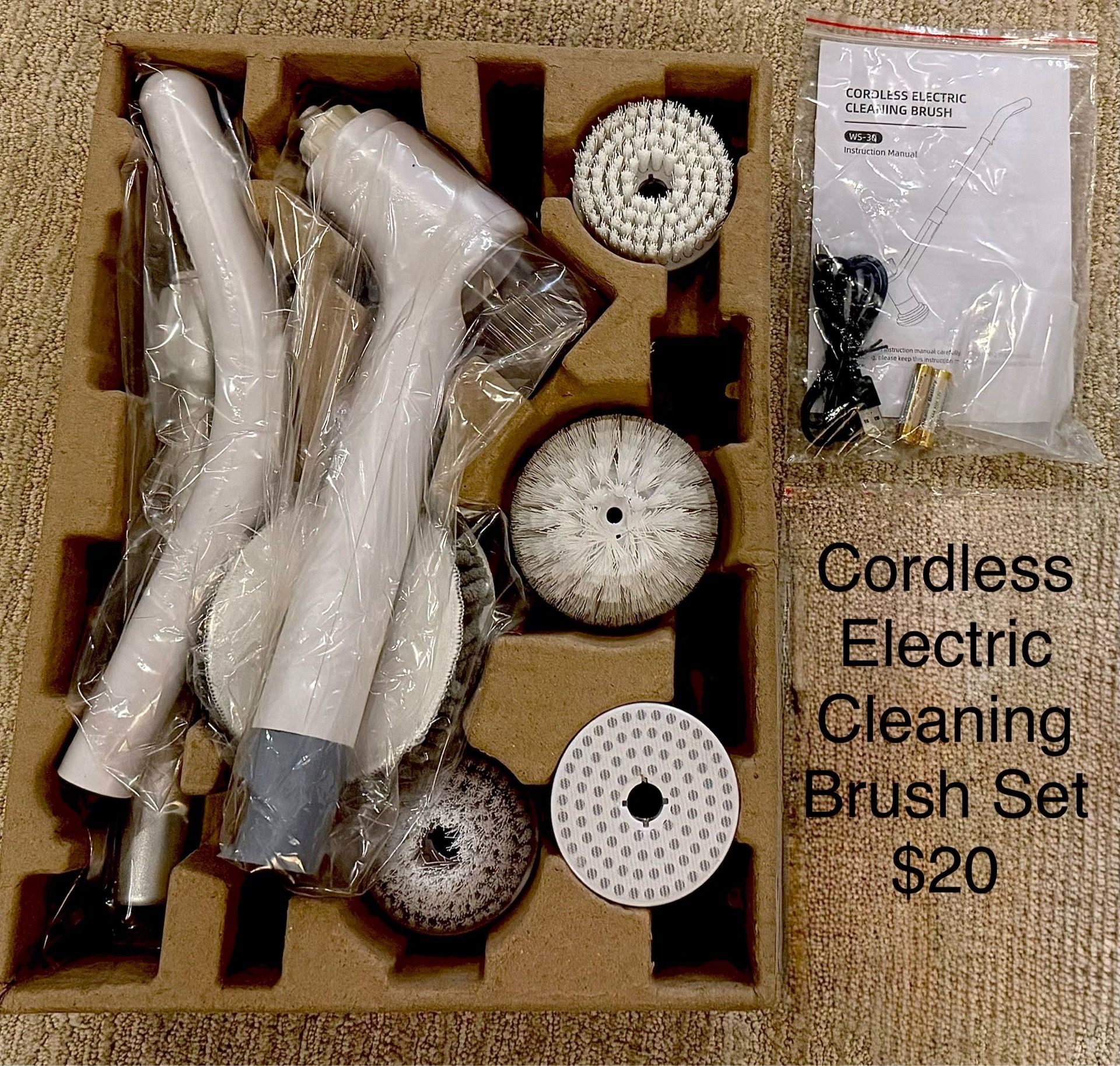 Electric Cleaning Brush Kit New