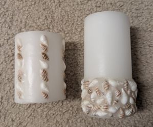 Seashell Pillar Candles 
