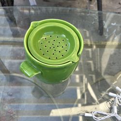 Green ceramic citrus juicer 