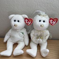 Vintage Wedding Gift Beanie Babies “his” And “hers” 