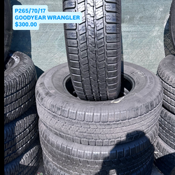 Set of four used 265/70R17 $300