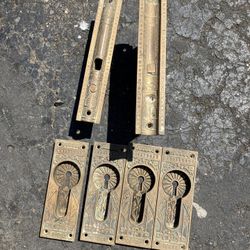 Vintage Antique Ornate Norwich Eastlake Double Pocket Pull Door Set