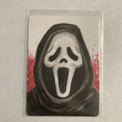 Ghostface Art Illustration! Hand Drawn Original! 