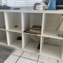 Two White Ikea Bookcase —-$90