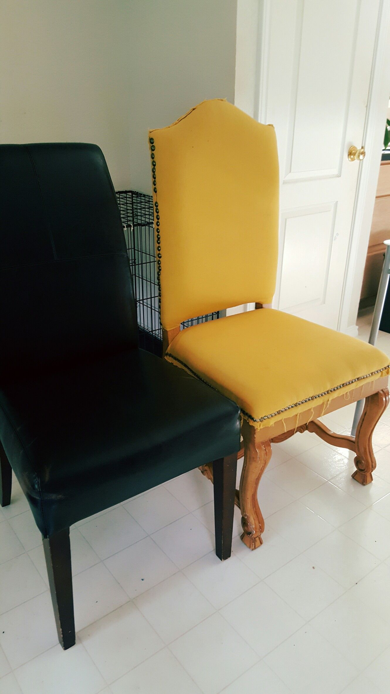 Antique style upholstered chair