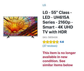 LG LED 4k smart TV 55in