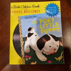 A LITTLE GOLDEN BOOK/THE POKY LITTLE PUPPY BOOK WITH VINYL RECORD