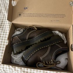 DOC MARTENS 8053 ARC CRAZY HORSE LEATHER PLATFORM CASUAL SHOES W5