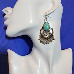 Turquoise & Silver Earrings 