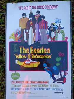 Vintage Yellow Submarine Poster The Beatles 