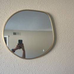 mirror with golden frame