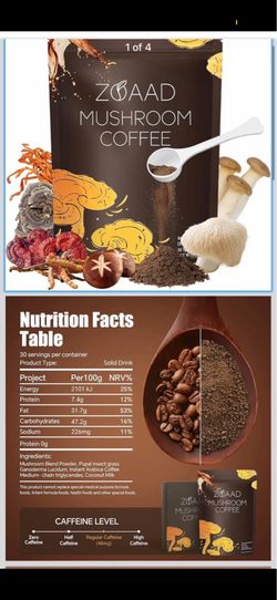 Mushroom Coffee, Organic 6 Mushrooms