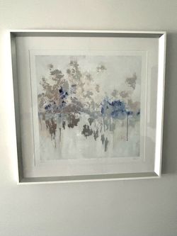 Signed & Numbered Abstract Print – White Frame 28.5" x 28.5