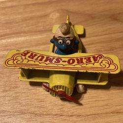 1982 Die Cast Aero-Smurf Plane By ERTL.