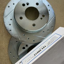Mercedes C230 99-05 Rear Drill Slot Rotors Ceramic Pads
