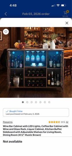 Wine bar cabinet