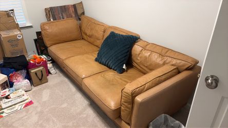 Real leather couch