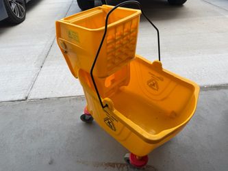 Yellow Commercial Mop Bucket with Wringer