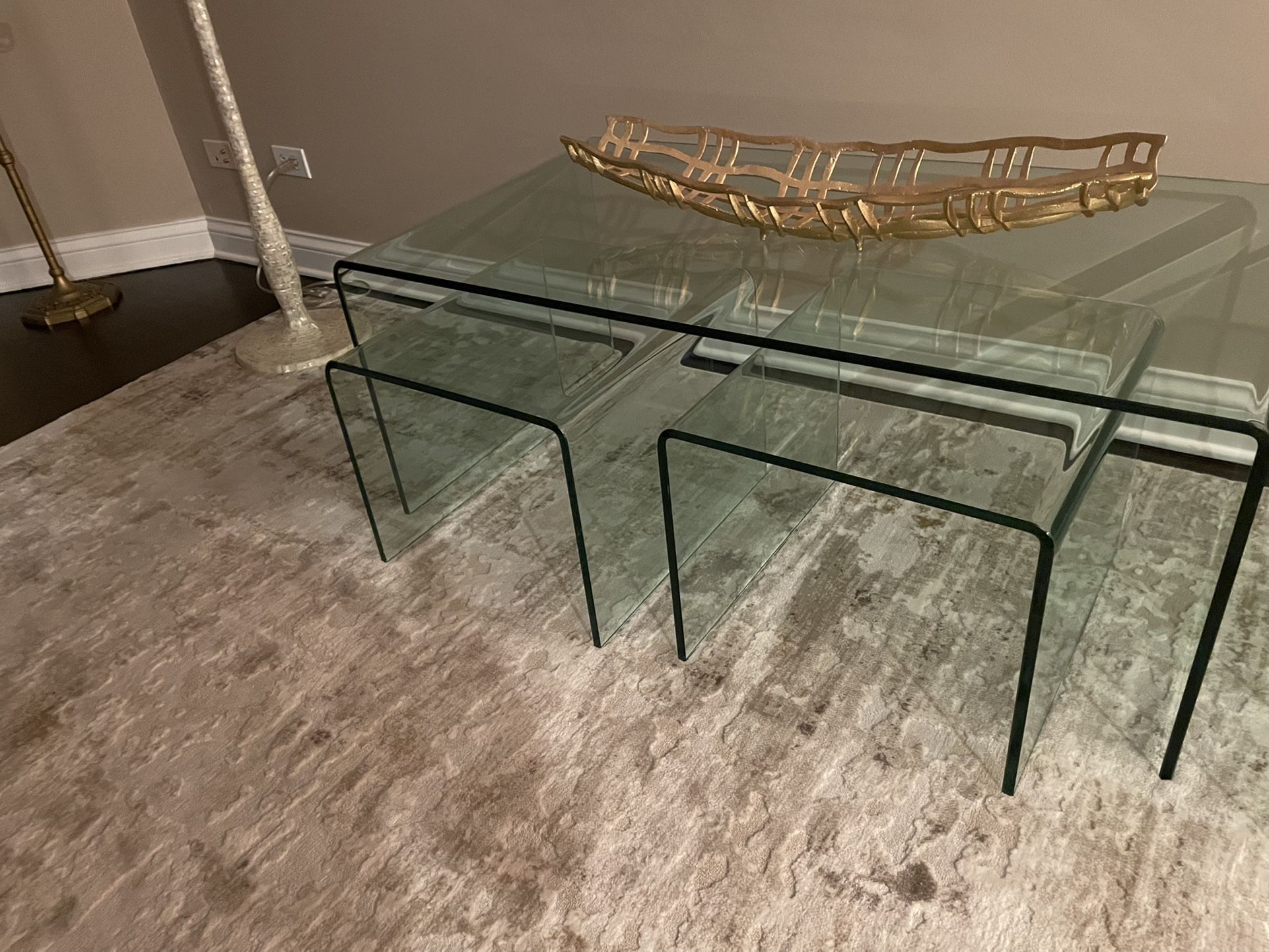 Contemporary Glass Coffee And End Tables