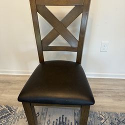 Faux Leather X-Back Dining Chair ( only 1)