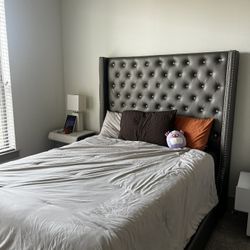 Bed frame with dresser