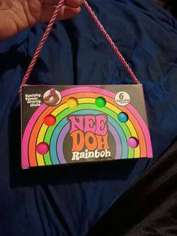 Nee Doh Rainboh Squishy Sensory Toy Set - 6 Multicolor Stress Balls