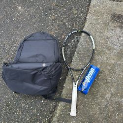Tennis Racket And Bag 