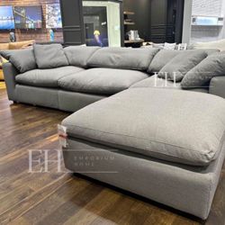 Grey Cloud 4 Piece Sofa Sectional 🔥buy Now Pay Later 