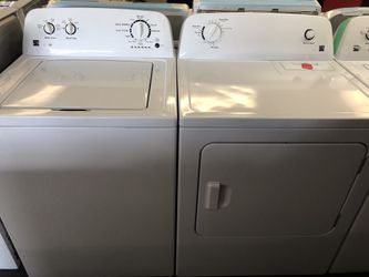 Used kenmore high efficiency washer and dryer set. 1 year warranty