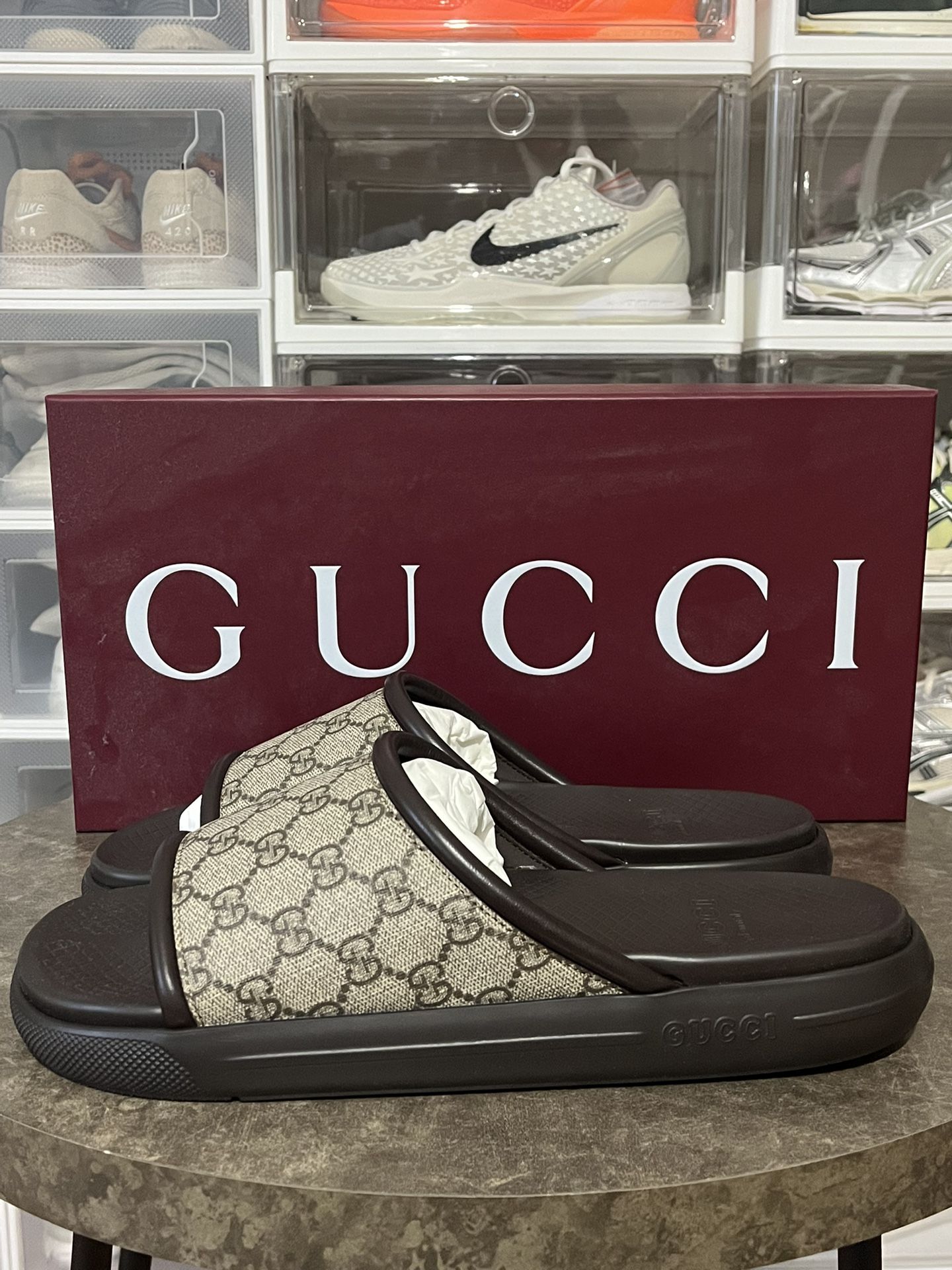 Gucci Slides Thick Size 10.5-11 Fit NEVER USED PRICE FIRM