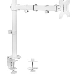 Single Monitor Arm Mount White