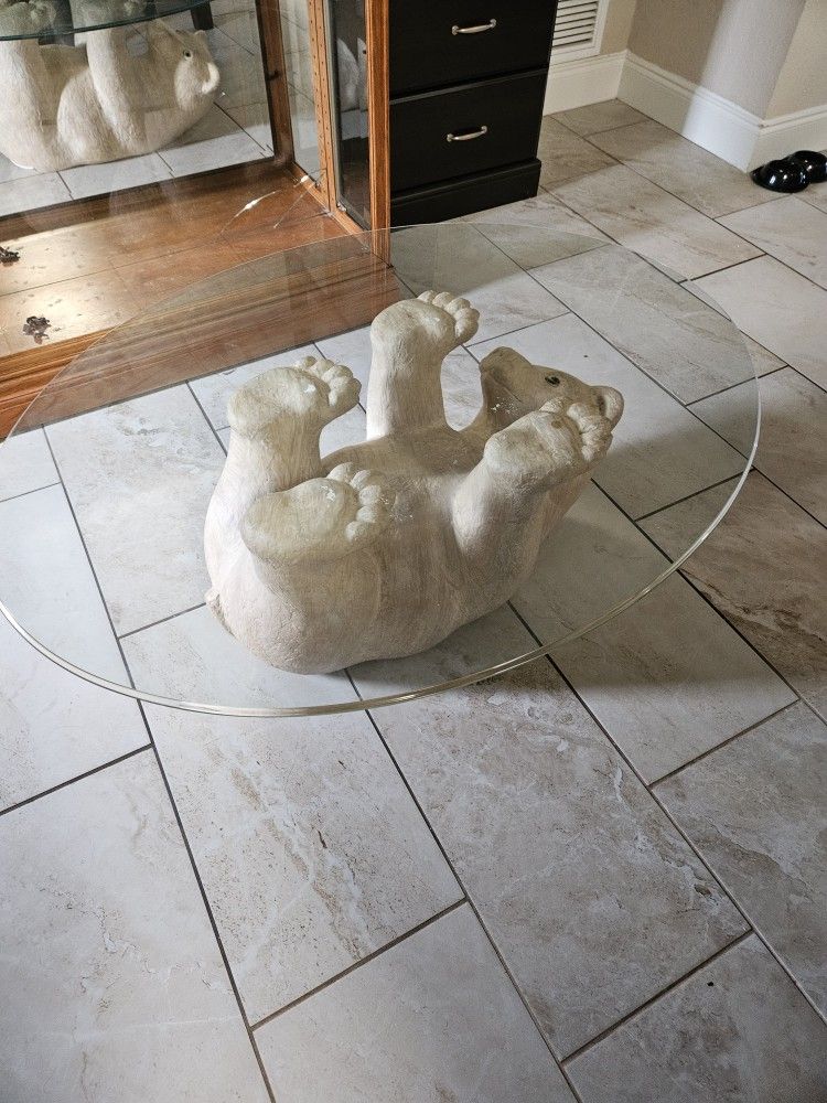 Vintage Polar Bear Coffee Table
