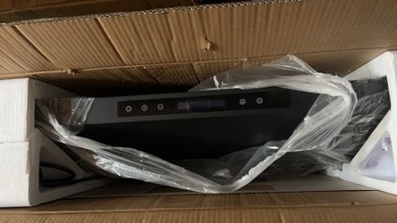 EKON 42 inches Under Cabinet Range Hood, 900 CFM Stainless Steel Kitchen Chimney Vent, 4 Speed Touch Screen Control With Remote 2Pcs 3W LED lights Dis