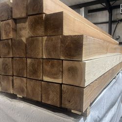 True 6x6x10 Kiln Dried Cedar Timbers 