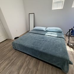 Moving Sale: Japanese Style King Platform Bed + Mattress