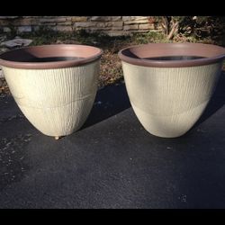 Two Matching Planter Buckets 