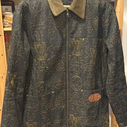 Black & Gold LV  Jean jacket