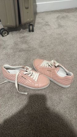 Prada Pink Quilted Leather Sneakers