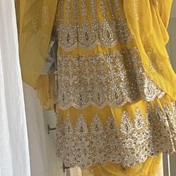 Afghani Dress  Yellow 